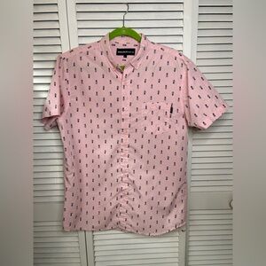 Molokai‎ Pink Patterned Men's Shirt Size Large